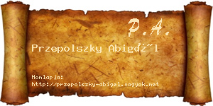 Przepolszky Abigél névjegykártya